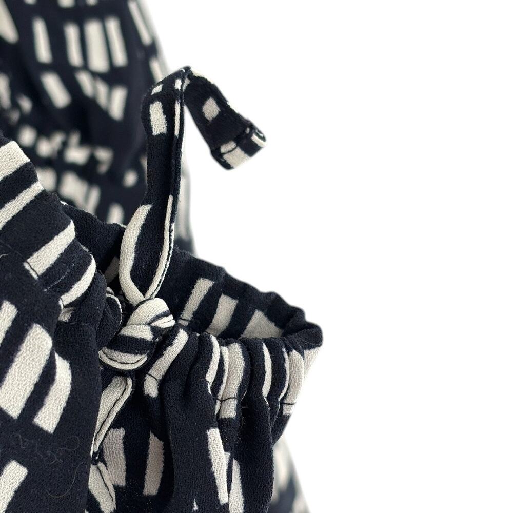 Madewell Navy Blue Brushstroke Plaid Sleeveless Ankle Tie Jumpsuit - Picture 9 of 11